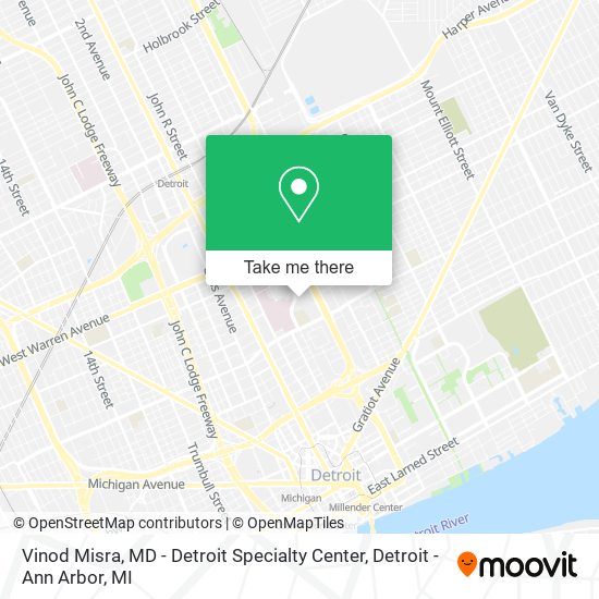 Vinod Misra, MD - Detroit Specialty Center map