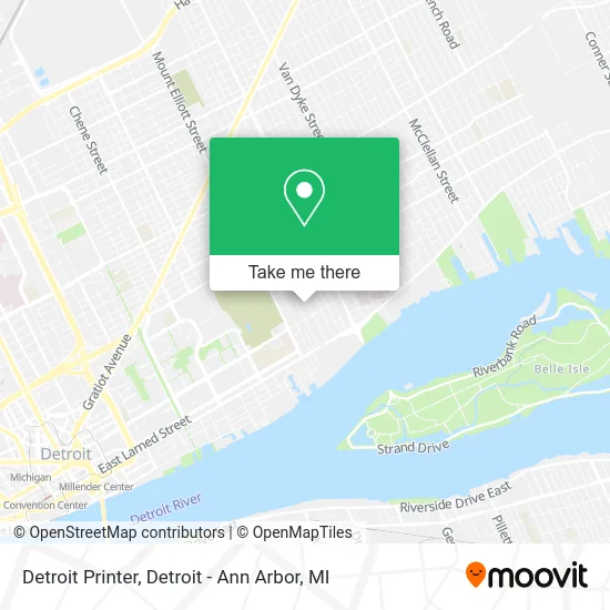 Detroit Printer map