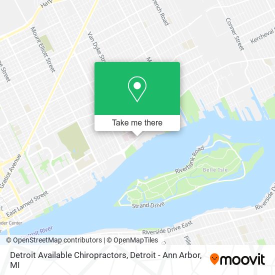 Mapa de Detroit Available Chiropractors