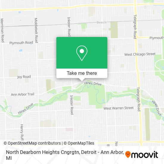 North Dearborn Heights Cngrgtn map