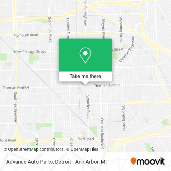 Mapa de Advance Auto Parts