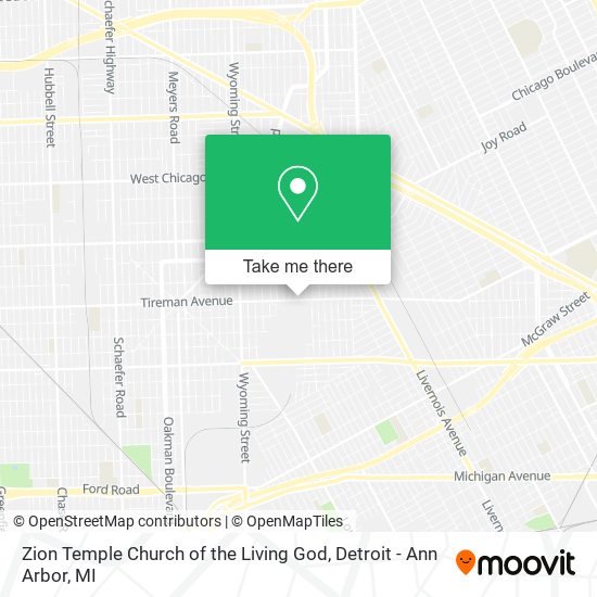 Mapa de Zion Temple Church of the Living God