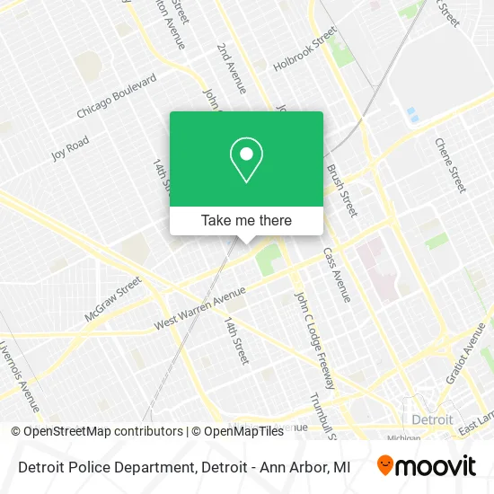Detroit Police Department map