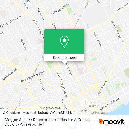 Maggie Allesee Department of Theatre & Dance map