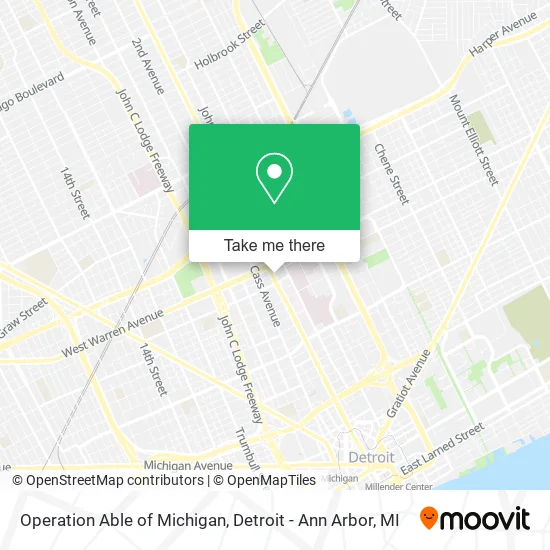 Operation Able of Michigan map