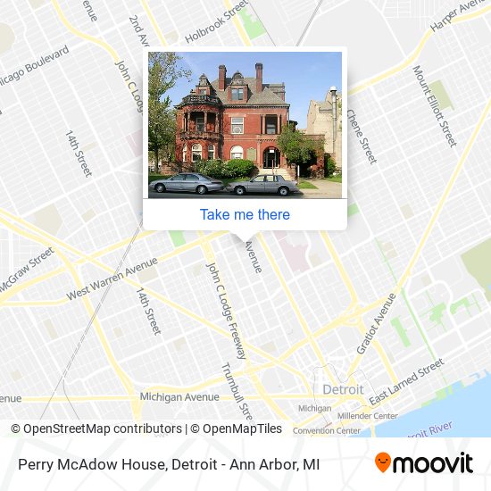 Perry McAdow House map