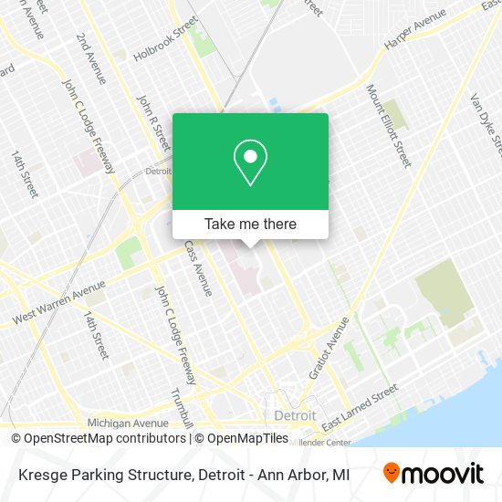 Kresge Parking Structure map