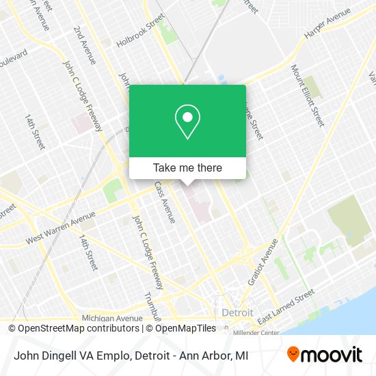 John Dingell VA Emplo map