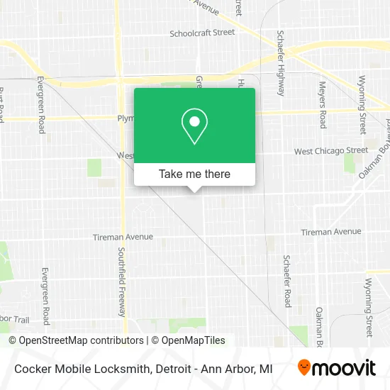 Cocker Mobile Locksmith map