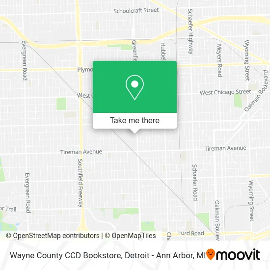 Wayne County CCD Bookstore map