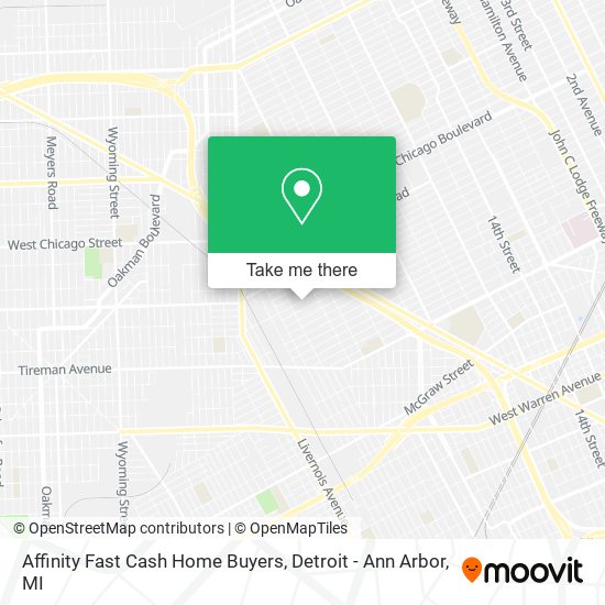 Mapa de Affinity Fast Cash Home Buyers