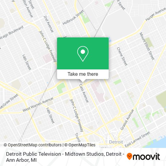 Mapa de Detroit Public Television - Midtown Studios