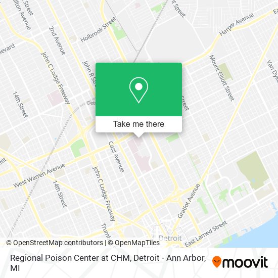 Regional Poison Center at CHM map