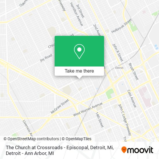 Mapa de The Church at Crossroads - Episcopal, Detroit, Mi