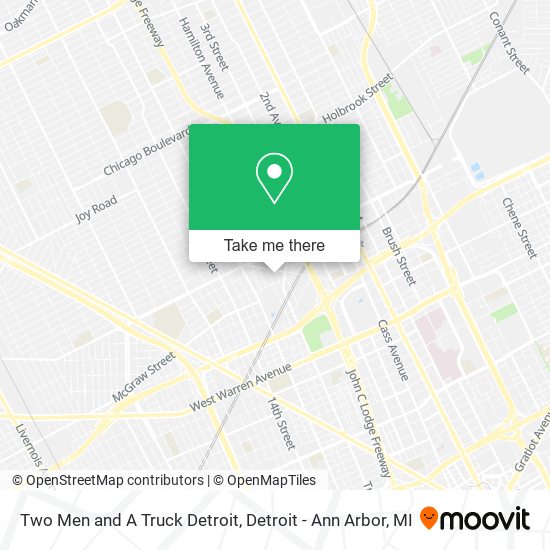 Two Men and A Truck Detroit map