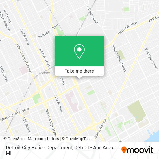 Detroit City Police Department map
