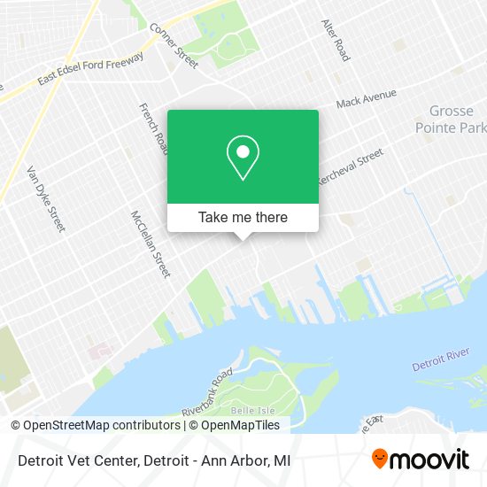 Detroit Vet Center map