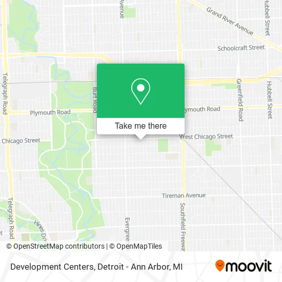 Development Centers map