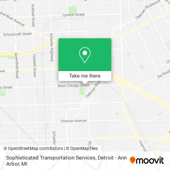 Sophisticated Transportation Services map