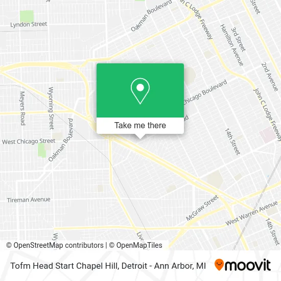 Tofm Head Start Chapel Hill map