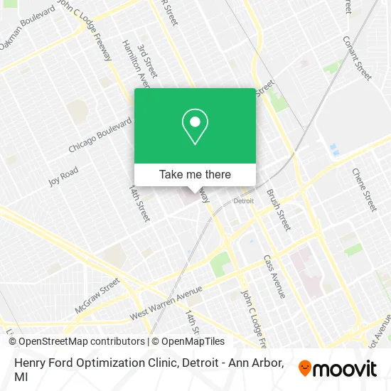 Henry Ford Optimization Clinic map