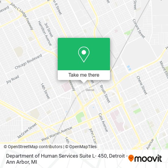 Department of Human Services Suite L- 450 map