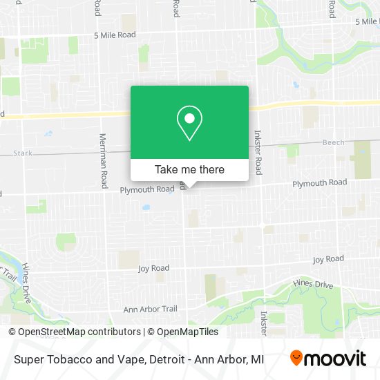 Mapa de Super Tobacco and Vape