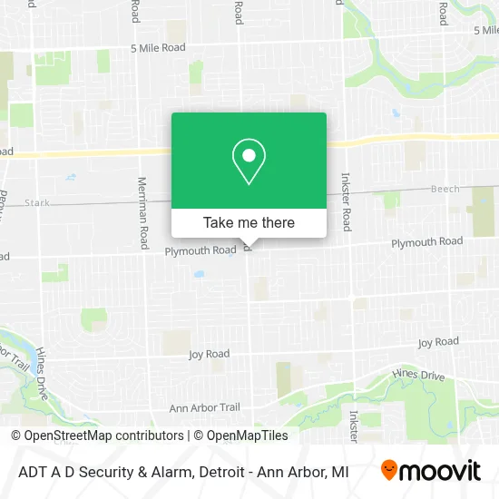 ADT A D Security & Alarm map
