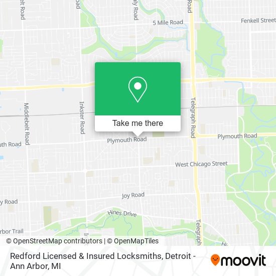 Mapa de Redford Licensed & Insured Locksmiths