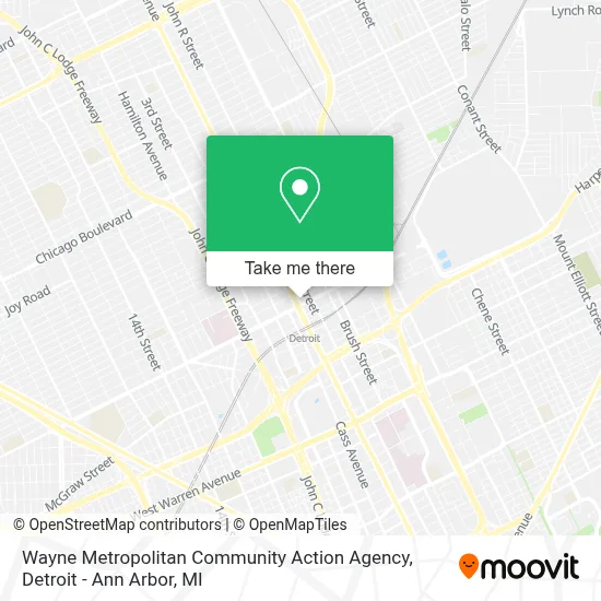 Wayne Metropolitan Community Action Agency map