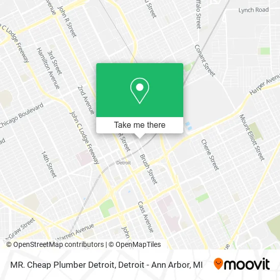 MR. Cheap Plumber Detroit map