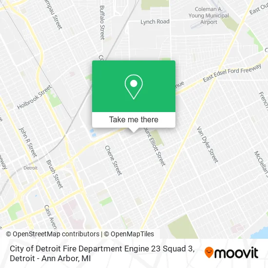 City of Detroit Fire Department Engine 23 Squad 3 map