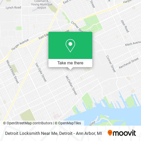 Mapa de Detroit Locksmith Near Me