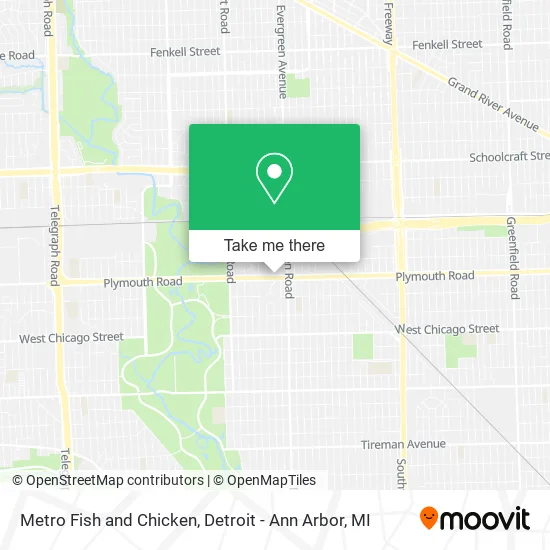 Metro Fish and Chicken map