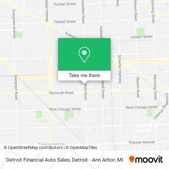 Detroit Financial Auto Sales map