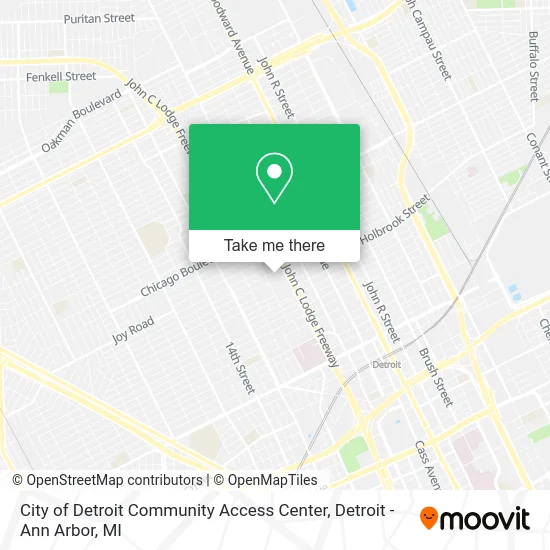 City of Detroit Community Access Center map