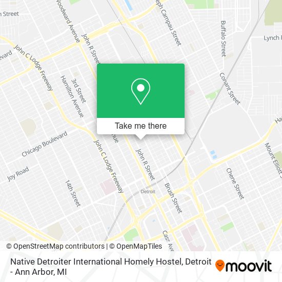 Mapa de Native Detroiter International Homely Hostel
