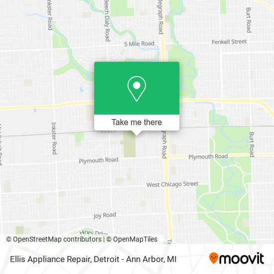 Ellis Appliance Repair map