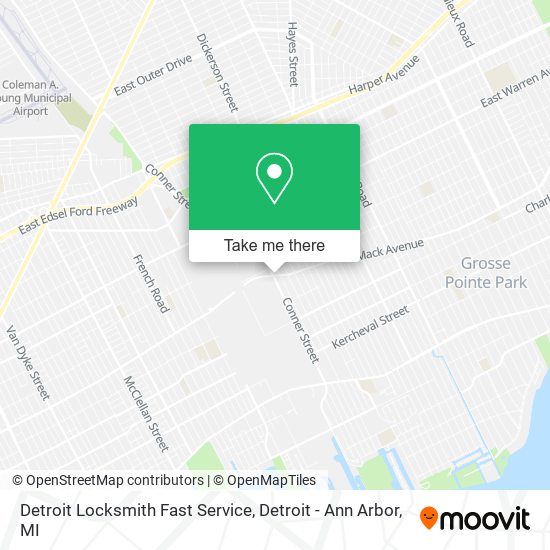 Detroit Locksmith Fast Service map