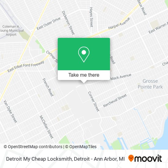 Detroit My Cheap Locksmith map