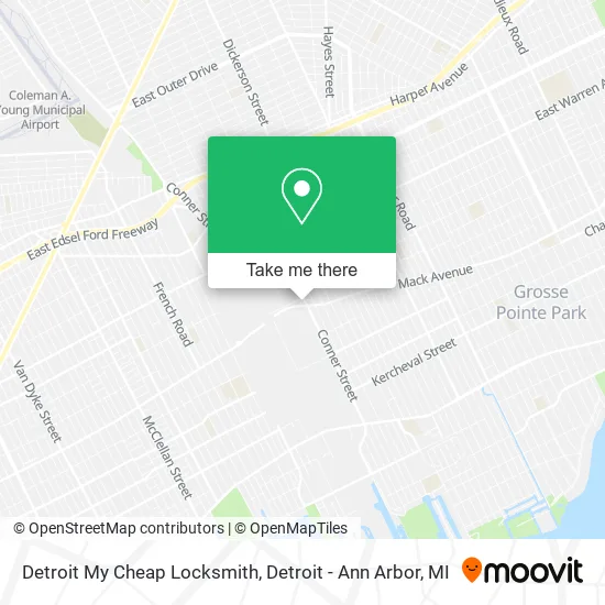 Detroit My Cheap Locksmith map