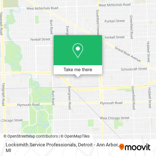 Locksmith Service Professionals map