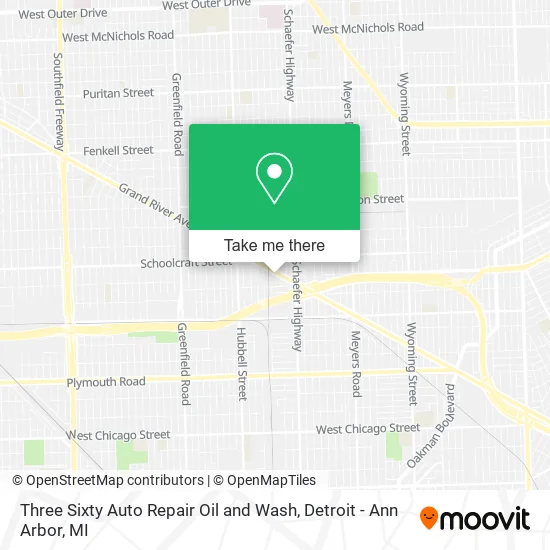 Three Sixty Auto Repair Oil and Wash map