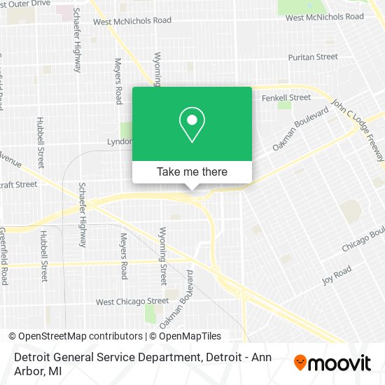 Detroit General Service Department map