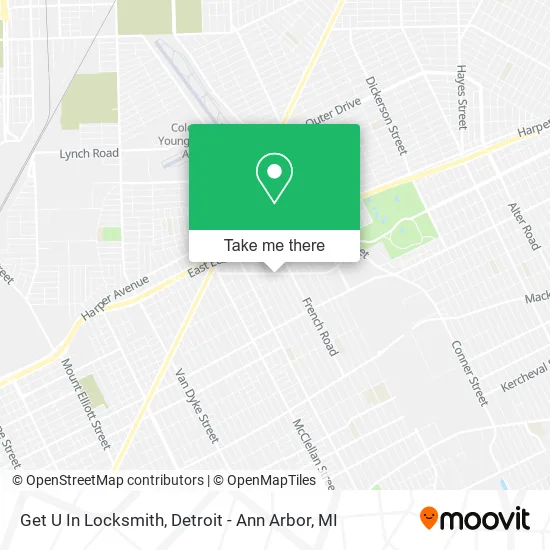 Get U In Locksmith map