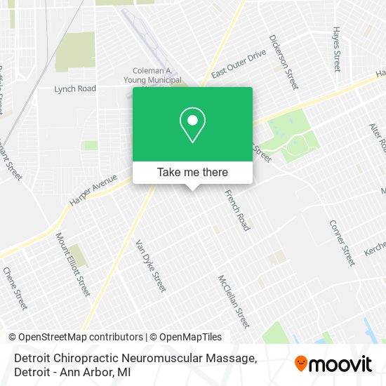 Detroit Chiropractic Neuromuscular Massage map