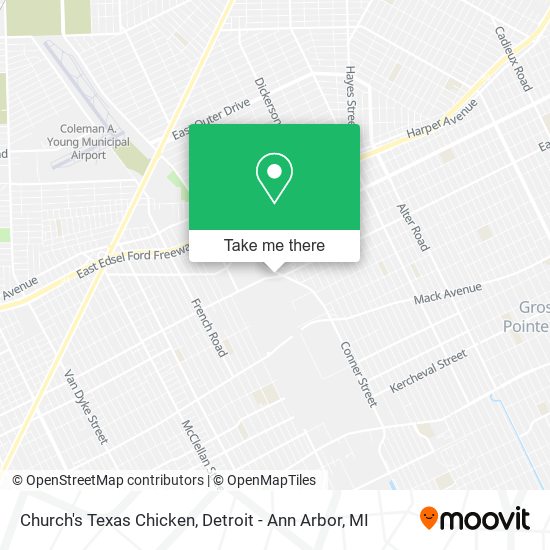 Mapa de Church's Texas Chicken