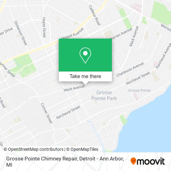 Mapa de Grosse Pointe Chimney Repair