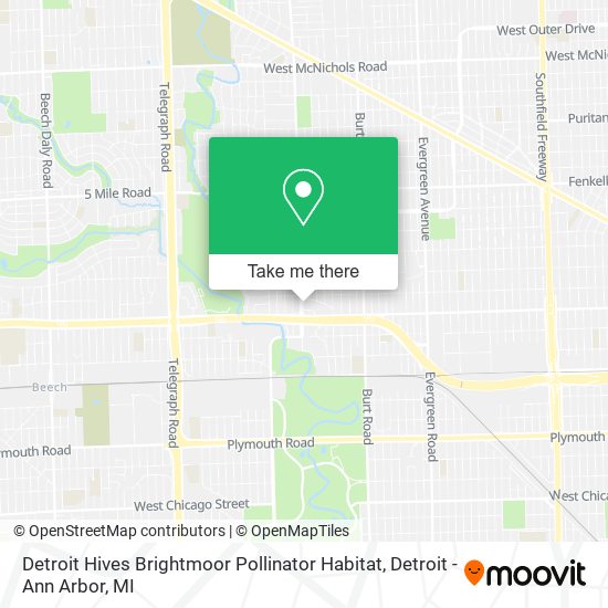 Detroit Hives Brightmoor Pollinator Habitat map