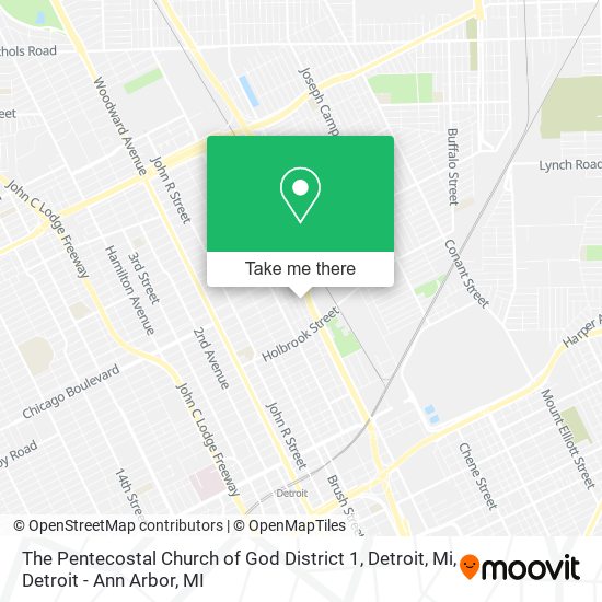 The Pentecostal Church of God District 1, Detroit, Mi map